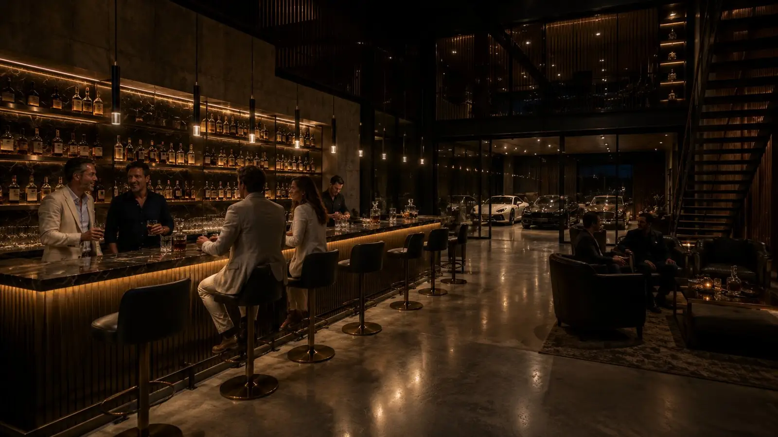 The clubhouse bar